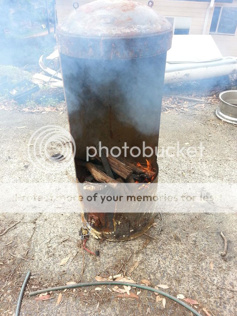 DIY water heater smoker (dual fuel) Aussie BBQ Forum