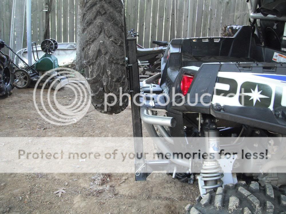 Spare tire holder using a 2" Rec. Hitch Polaris RZR Forum RZR
