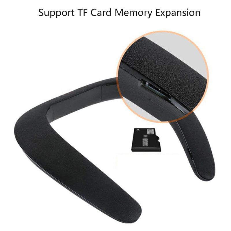 Neckband Wearable Ear-Free Bluetooth Wireless Speaker for iPhone Samsung LG ZTE